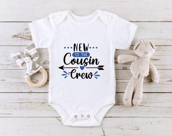 New To The Cousin Crew Onesie®, Cousin Crew Baby Boy Onesie® , Cute Cousin Baby Onesie®, Cousin Crew Onesie®, Cousin Announcement