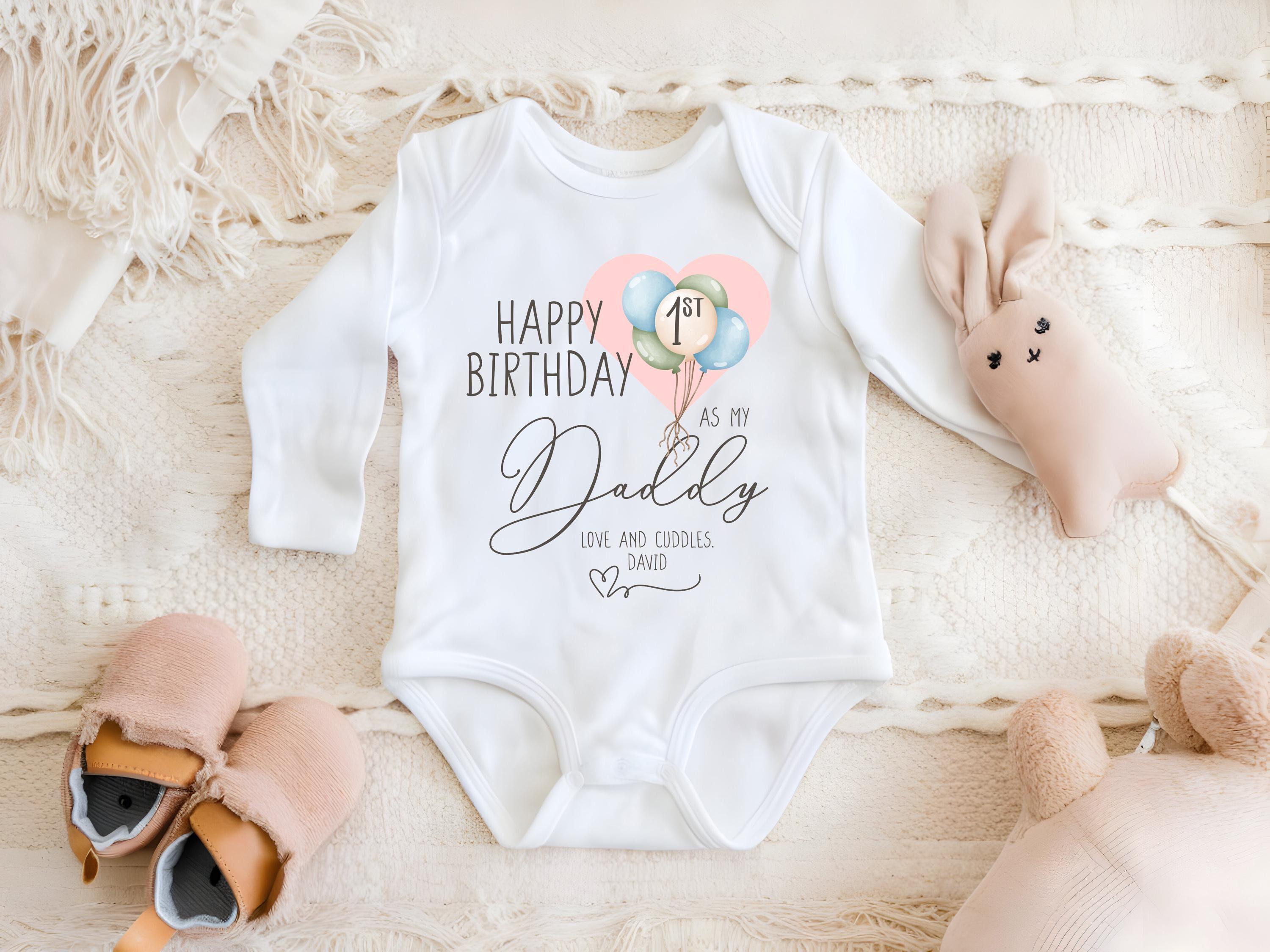 Happy 1st Birthday As My Mummy Personalised Name Cool Baby Girl Boy Bodysuit 210