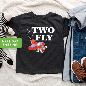 Two Fly Toddler Shirt, 2nd Airplane Birthday Boy Shirt, Second Birthday Shirt, 2 Year Shirt