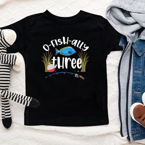Chemise O Fish Ally pour trois anniversaires, officiellement chemise pour trois anniversaires, chemise drôle pour le troisième anniversaire, chemise enfant pour l'anniversaire de 3 ans