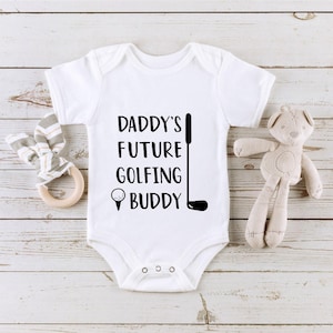 Daddy&#39;s Future Golfing Buddy Onesie®, Golfing Buddy Bodysuit, Baby Shower Gift, Baby Outfit, Baby Boy Onesie®