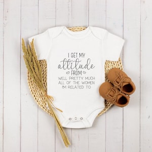 I Get My Attitude Baby Onesie®, Sassy Attitude Toddler Shirt, Cute Attitude T Shirt for Toddler for Girls, Cute Toddler Clothes for Girls