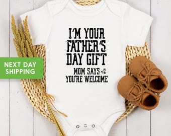 First Fathers Day Baby Onesie®, Funny New Dad Bodysuit