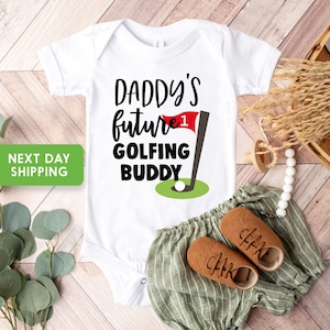 Daddy&#39;s Future Golfing Buddy Bodysuit, Baby Bodysuit Baby Shower Gift, Baby Outfit, Baby Boy Onesie®, Father&#39;s Day Gift