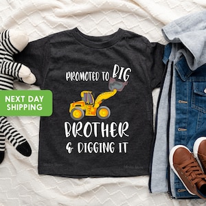 Promoted To Big Brother Shirt, New Big Brother Sibling Shirt, Big Brother Construction Shirt, Pregnancy Announcement Shirt, Brother Announce