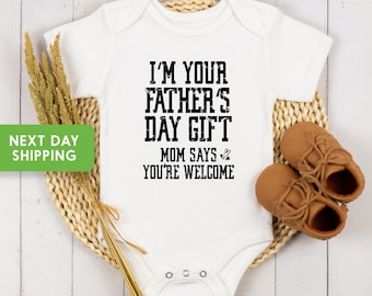 First Fathers Day Baby Onesie® I&#39;m Your Father&#39;s Day Gift, Baby Boy Onesie®, Girl Onesie® Funny Fathers Day Gift From Baby