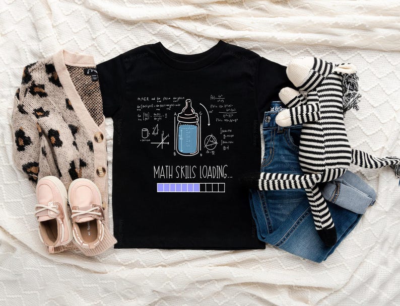 Math Skills Loading Onesie®, Periodic Table, Funny Baby Onesie®, Math Baby Bodysuit, Nerd Baby Onesie®, Math Skill Kids Shirt image 5