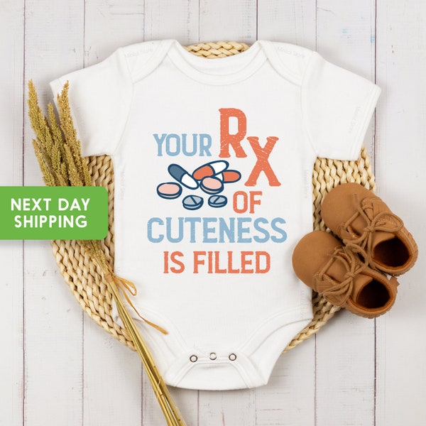 Pharmacist Onesie® Doctor Baby Shower, RX Onesie® Medical Onesie® Baby On The Way, Pharmacist Baby Shower, Doctor Baby Gift