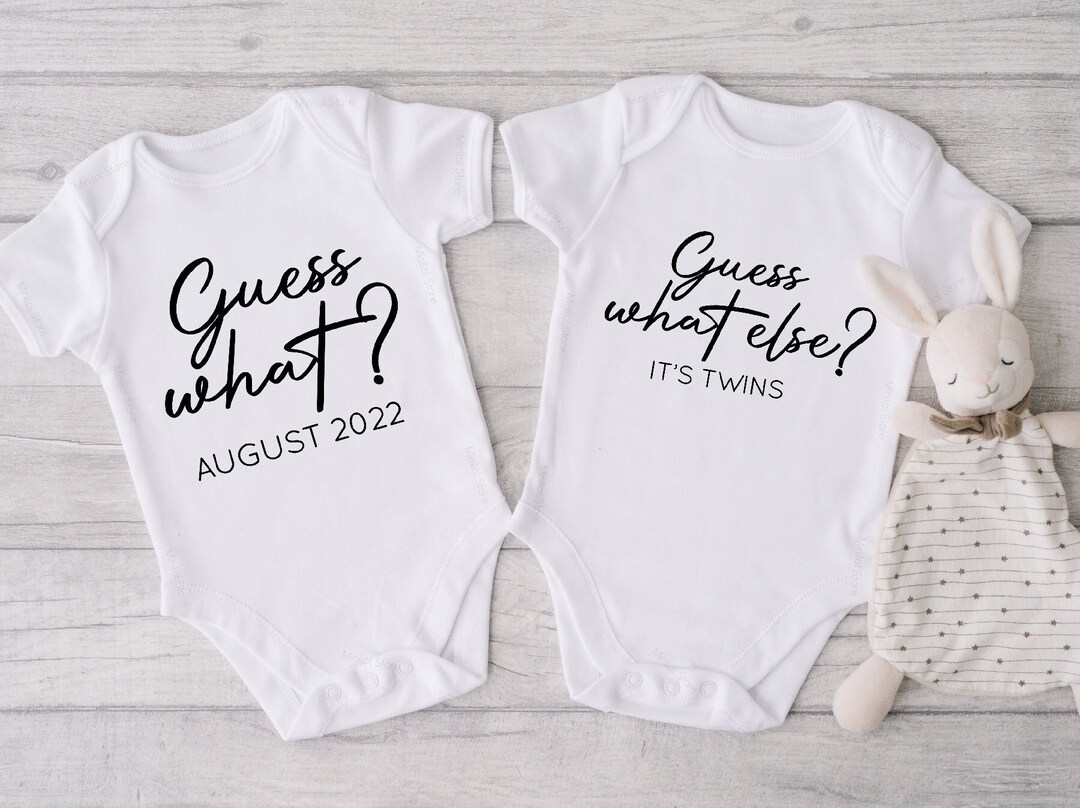 Twins Onesie®, Guess What Personalized Twin Onesie®, Twins