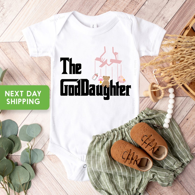 The GodDaughter Onesie®, Cute Baby Onesie®, GodParent Shower Gift, GodMother Bodysuit, GodFather®, GodBaby, GodDoughter, GodSon image 4