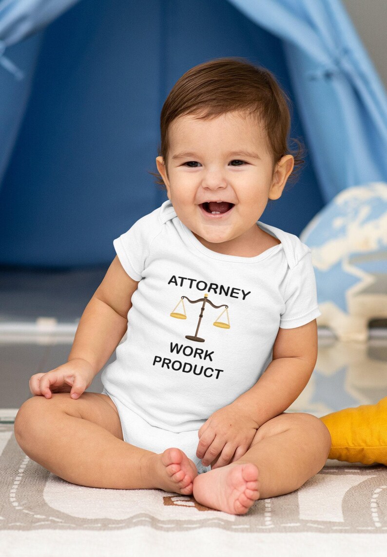 Attorney Work Product Onesie®, Funny Lawyer Baby Bodysuit, Baby Shower Gift, Future Little Lawyer Shirt, Little Lawyer Onesie® image 7