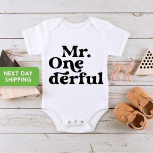 Mr. Onederful Onesie®, Boy Birthday Onesie®, The Birthday Boy, The Birthday Boy Gift, Retro Birthday Boy, First Birthday Onesie®
