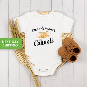 Cute Italian Baby Onesie®, Nonna& Nonno&#39;s Little Cannoli Toddler Shirt, Italian Grandparents Gift,