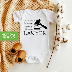 Never Wrong Lawyer Onesie® Lawyer Baby Gift, Cute Attorney Onesie® Attorney Baby Shower Gift, Lawyer Bodysuit, Attorney Mom Onesie®