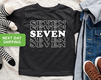 Kid's Number Birthday Shirt, Birthday Shirt, Happy Birthday Shirt, Kid Birthday Shirt, Happy 7th Birthday