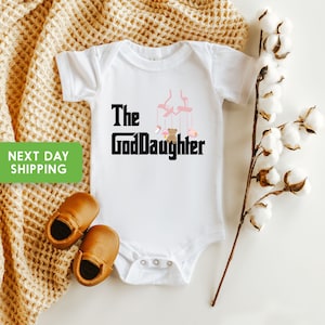 The GodDaughter Onesie®, Cute Baby Onesie®, GodParent Shower Gift, GodMother Bodysuit, GodFather®, GodBaby, GodDoughter, GodSon image 1