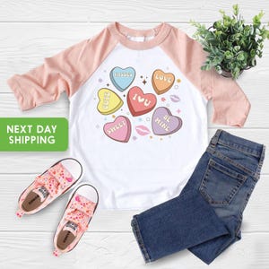 Herzen Kleinkind Shirt, niedlichen Valentinstag Kinder Shirt, Valentinstag Baseball T-Shirt, Valentinstag Strampelanzug®, Valentinstag Kleinkind Shirt