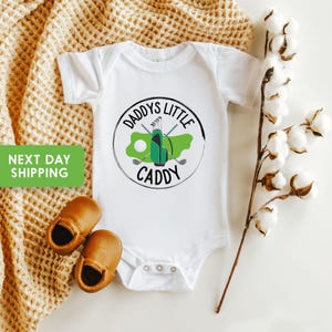 Daddy&#39;s Little Caddy Onesie®, Toddler Shirt, Golfing Buddy Onesie®, Cute Father&#39;s Day Onesie®, Golfer Dad Gift, Golf Baby Announcement