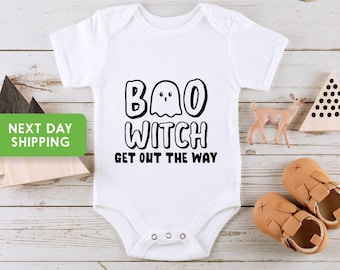Boo Witch Get Out The Way Onesie®, Funny Halloween Onesie®Rap Onesie® for Baby, Halloween Onesie®, Halloween Baby Gift