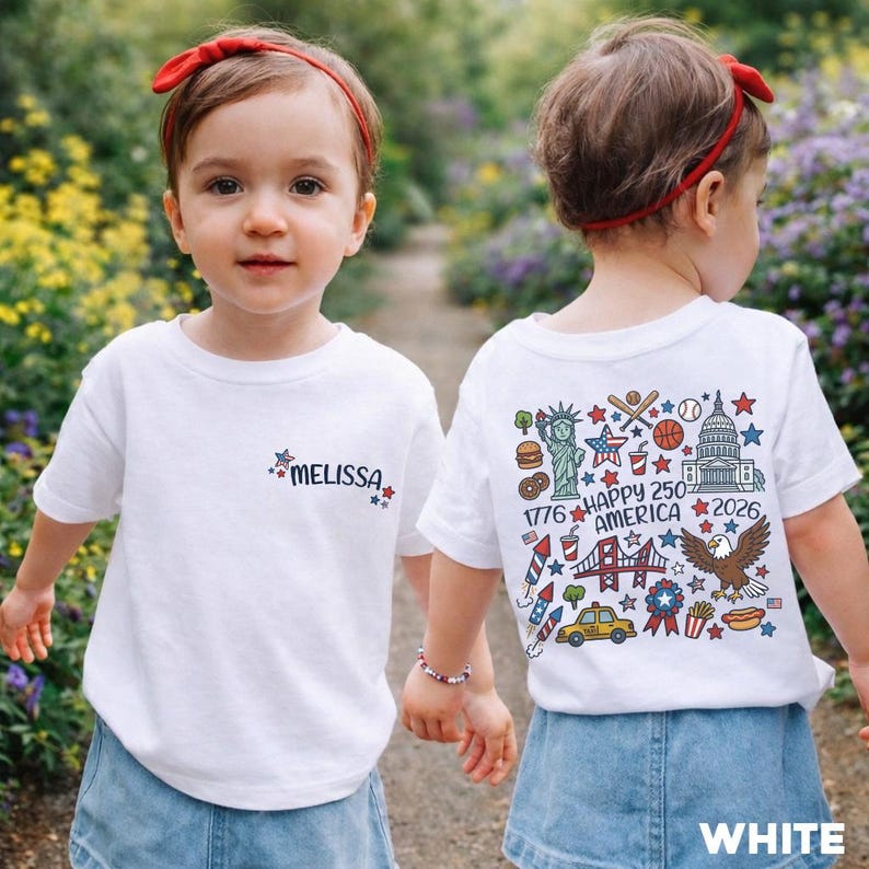USA 250 Kids Shirt: Personalized Patriotic Name Toddler Tee
