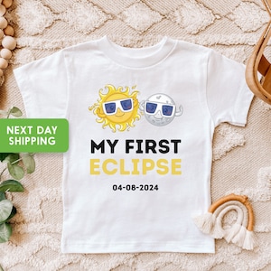 My First Eclipse Onesie®, 8th of April, Baby Outfits for the Eclipse, Eclipse Baby Keepsake, Eclipse Onesie® for Baby, Kids Eclipse Shirt image 8