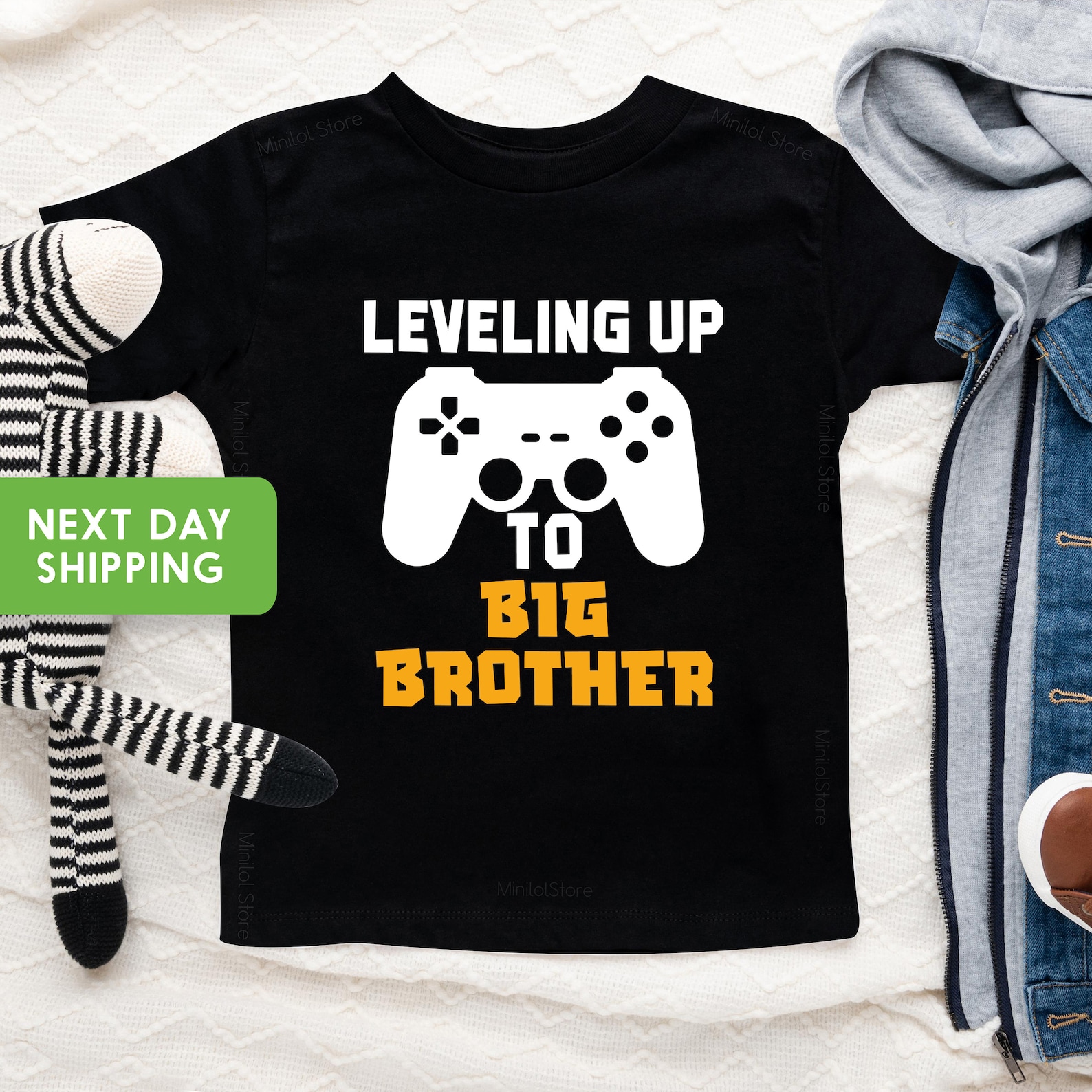 leveling up to big brother shirt