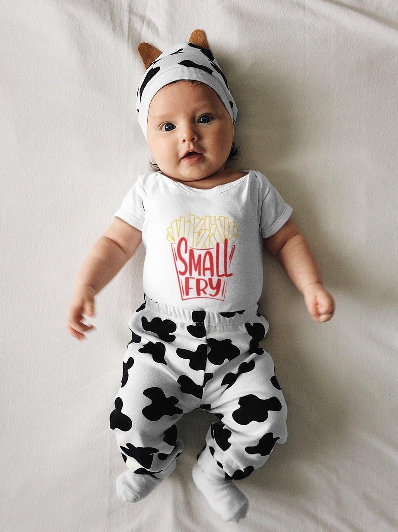 Cute "Small Fry" Baby Onesie® Funny Baby Onesie® Hipster Baby Onesie® Cute Baby Onesie® image 7