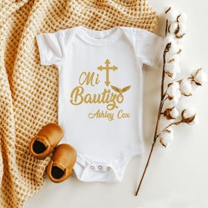 Personalized Baby Baptism Onesie®, Spanish Baptism, Mi Bautizo God Bless Baby Christening in Spanish Baptism,Baptism Baby Gift in Spanish