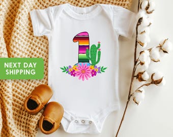 Cache-couche pour 1er anniversaire de la fiesta®, cache-couche pour le premier anniversaire de la fiesta®, cache-couche pour un anniversaire Fiesta pour fille, body à thème sérape