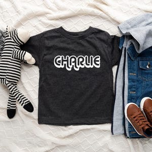 Retro Custom Name Toddler Shirt, Personalized Kids Shirt, Custom Name Boy Girl Tshirt, Birthday Gift Shirt, Baby Shower Gift, Toddler Shirt
