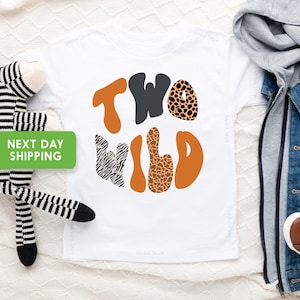 Two Wild Safari Birthday Shirt, 2nd Birthday Shirt, Kids Leopard Shirt, Safari Animals Jungle Shirt, Second Birthday Shirt, Birthday Shirt