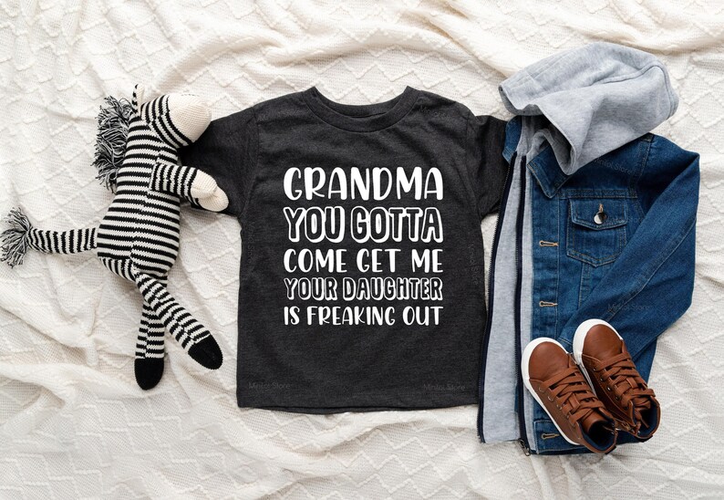 Grandma Get Me Onesie® Funny Newborn Gift, Baby Onesie® Cotton Onesie® Toddler Youth Shirt image 5