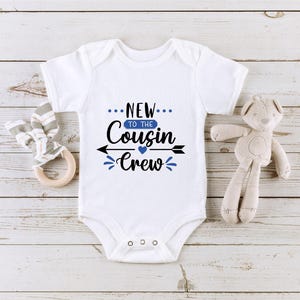 New To The Cousin Crew Onesie®, Cousin Crew Baby Boy Onesie® , Cute Cousin Baby Onesie®, Cousin Crew Onesie®, Cousin Announcement