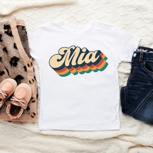 Retro Kids Name Shirt, Personalized Kids Shirt, Personalized Girl Name Shirt, Custom Name Boy Girl Tshirt, Custom Girl Tee, Custom Boy Tee