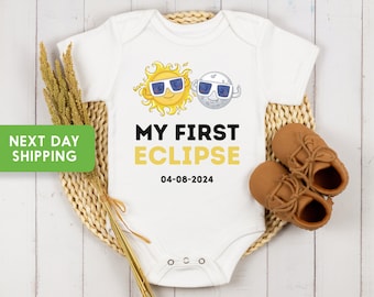 My First Eclipse Onesie®, 8th of April, Baby Outfits for the Eclipse, Eclipse Baby Keepsake, Eclipse Onesie® for Baby, Kids Eclipse Shirt