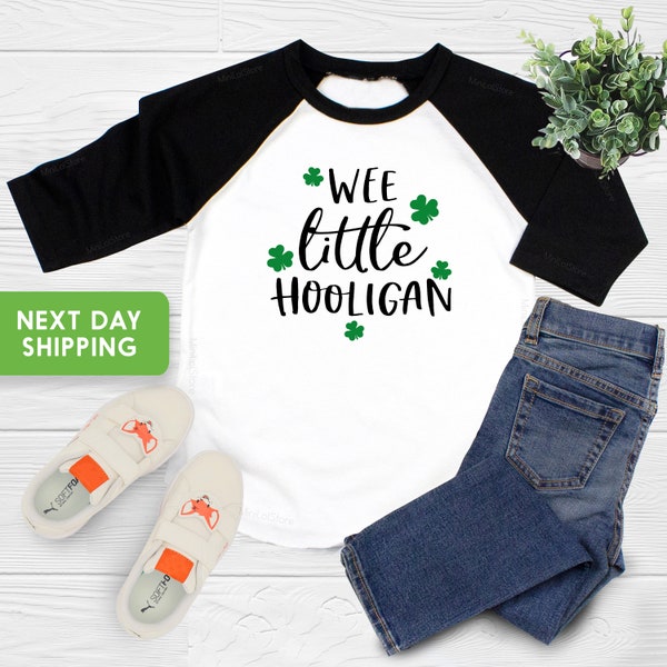 Wee Little Hooligan Kids Shirt, St. Patrick's Day Toddler Shirt, Funny Irish Toddler Shirt