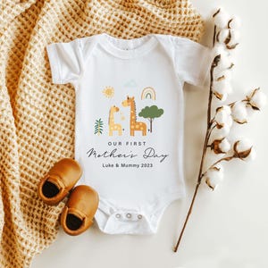 Personalised First Mother&#39;s Day Onesie®, 1st Mother&#39;s Day Baby Grow, Mother&#39;s Day Gift Idea, Mother&#39;s Day Outfit for Baby, Mom and Baby