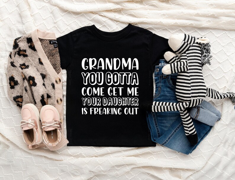 Grandma Get Me Onesie® Funny Newborn Gift, Baby Onesie® Cotton Onesie® Toddler Youth Shirt image 6