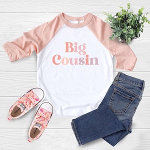 Big Cousin Announcement Shirt, Big Cousin Kids Shirt, Big Cousin To Be, Pregnancy Reveal Toddler Shirt, Big Cousin Shirt