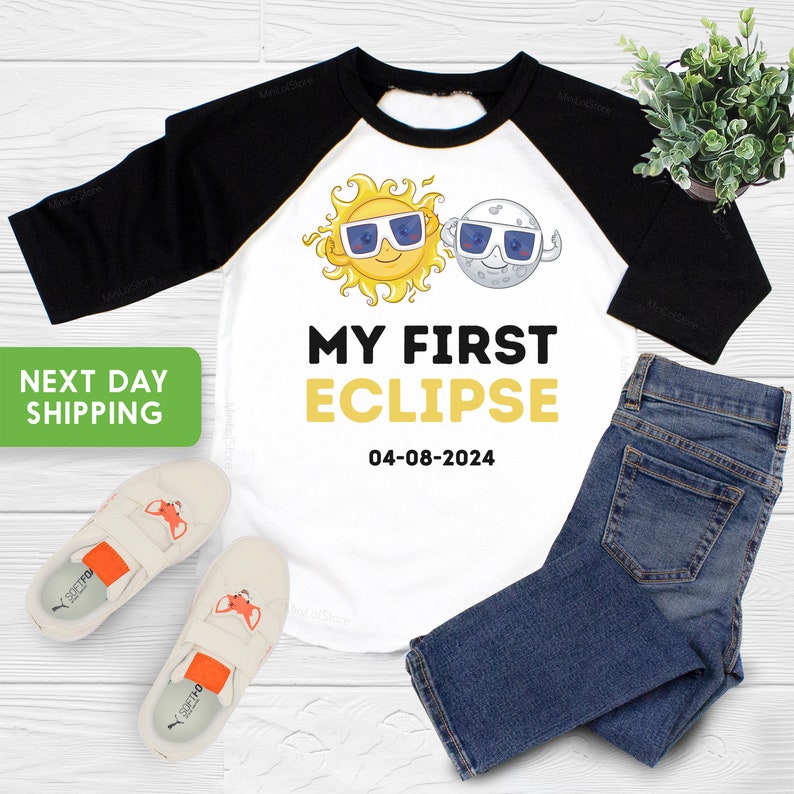 My First Eclipse Onesie®, 8th of April, Baby Outfits for the Eclipse, Eclipse Baby Keepsake, Eclipse Onesie® for Baby, Kids Eclipse Shirt image 5