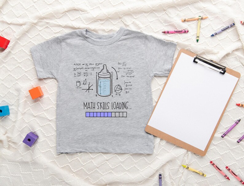 Math Skills Loading Onesie®, Periodic Table, Funny Baby Onesie®, Math Baby Bodysuit, Nerd Baby Onesie®, Math Skill Kids Shirt image 3