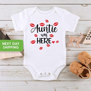Auntie Was Here Onesie®, Auntie Kisses Baby Onesie®, Auntie Baby Onesie®, Cute Baby Onesie®