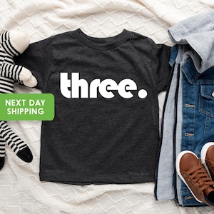 Three Birthday Kids Shirt, 3rd Birthday Kids Shirt, 3rd Birthday Outfit, Kids Birthday Shirt, Threenager Birthday Tshirt