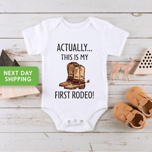 This Is My First Rodeo Onesie®, Cowboy Baby Onesie®, Baby Boy & Girl Clothes, Cute Baby Onesie®