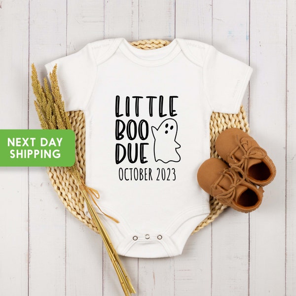 Halloween Baby Announcement Onesie®, Fall Announcement, Baby Shower Gift, Personalized New Baby Announcement, October Announcement