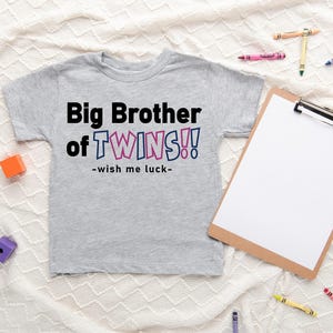 Big Brother/Sister of Twins, Big Brother Shirt, Big Sister of Shirt/Promoted to Big Brother, Twins Brother, Promoted to Sister