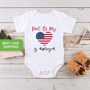 Military Baby Onesie® Memorial Day Toddler Shirt, Made In America, Military Homecoming, Military Deployment,  Soldier Baby Bodysuit