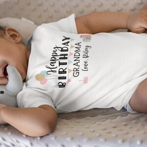 Happy Birthday Grandma Onesie®, Grandma Birthday Shirt, Grandma Baby Clothes, Birthday Present Onesie®, Unisex Baby Clothes, Grandma Onesie® Bild 6