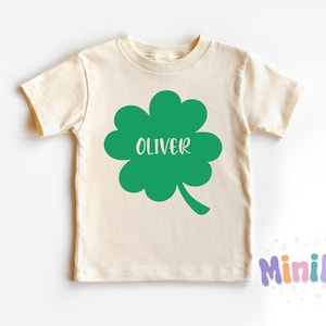 Personalized St Patrick&#39;s Day Toddler Shirt, Cute Shamrock Kids Shirt, Custom Irish Shirt for Boys, Custom Irish Shirt for Girls