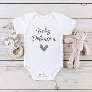 Personalised Pregnancy Announcement Baby Unisex Vest, Coming Home Outfit, Personalised Bodysuit, Fun Gift for a New Baby, or Baby Shower